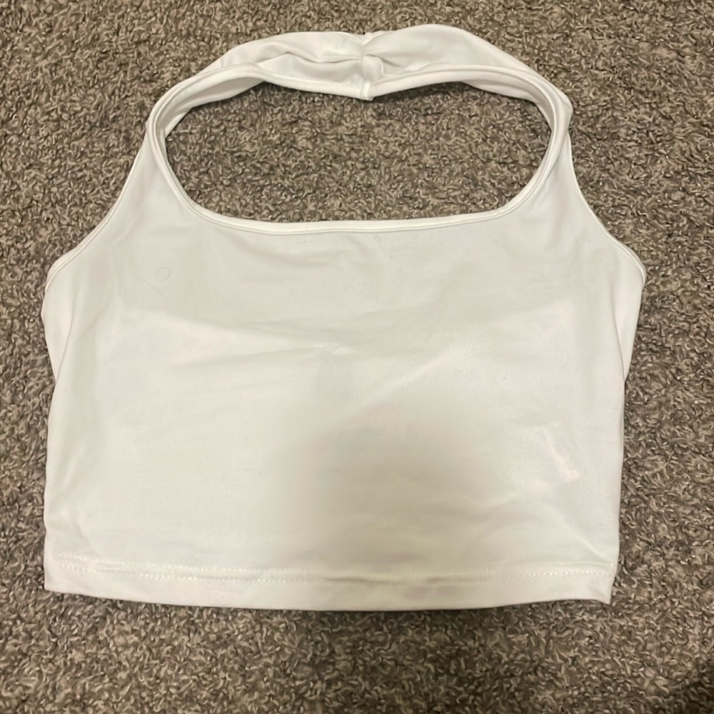 White halter top